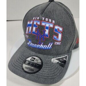 New Era New York Mets MLB Washed Gray 9FIFTY Snapback Hat Cap